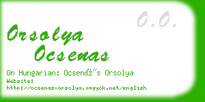 orsolya ocsenas business card